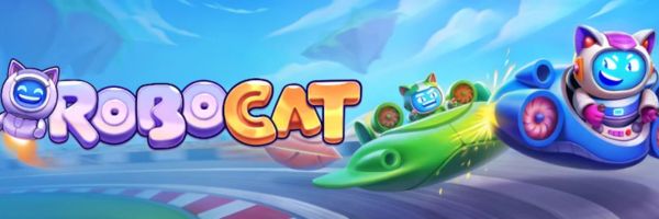 Robocat Casino mobile lobby on a phone